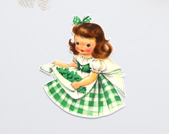 Patricia Girl DieCut Cutout (1 size available: 4 inch ) Vintage Reproduction