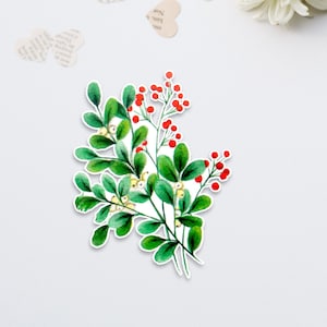 Winter Berries DieCut Cutout (1 size available: 4 inch ) Vintage Reproduction