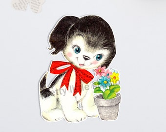 Luna Puppy Vintage CutOut (2 sizes available: 4 inch, 6 inch )