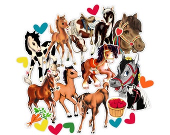 Horse Mini Die Cuts Ephemera Pack | Pony, Pet, Vintage Reproduction