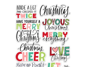 Joyous Words Christmas Ephemera Die Cut Pack