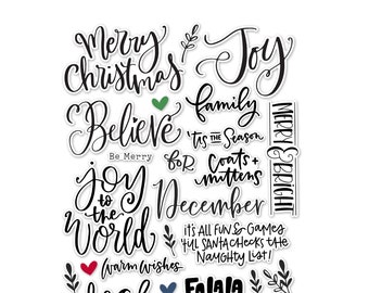 Falala Words Christmas Ephemera Die Cut Pack