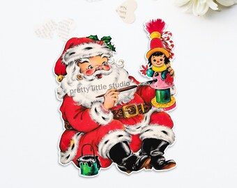 Santa Claus #36 | Vintage Die cut Cutout (2 sizes available: 4 inch, 9 inch)