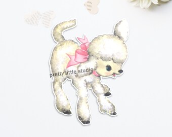 Lacey Lamb 4" Vintage Cutout Diecut (1 size available: 4 inch )