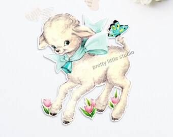 Gracie Lamb 4" Vintage DieCut (1 size available: 4 inch )