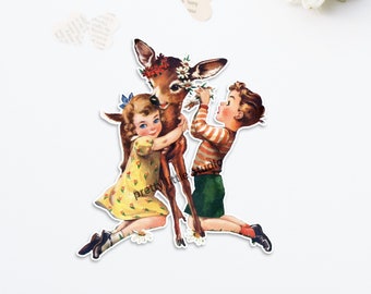 Mia & Micheal Fawn Spring 4" Vintage Diecut (1 size available: 4 inch )