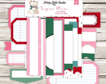 Label Tag | Gumdrop Cutout DieCuts | Sugar Plum Collection | Red, Pink, Green, Mint