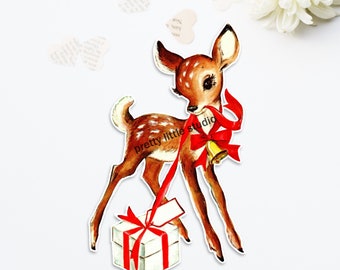 Reindeer #14 Vintage DieCut Cutout Christmas | (1 size available: 4 inch)