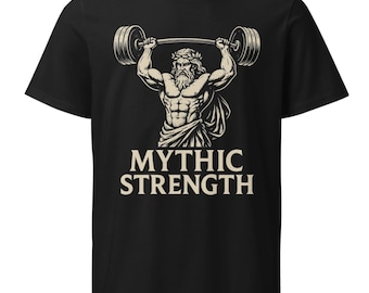 Greek God Gym T-Shirt – Mythic Strength Weightlifting Tee – Muscle Shirt for Men – Fitness Workout Apparel