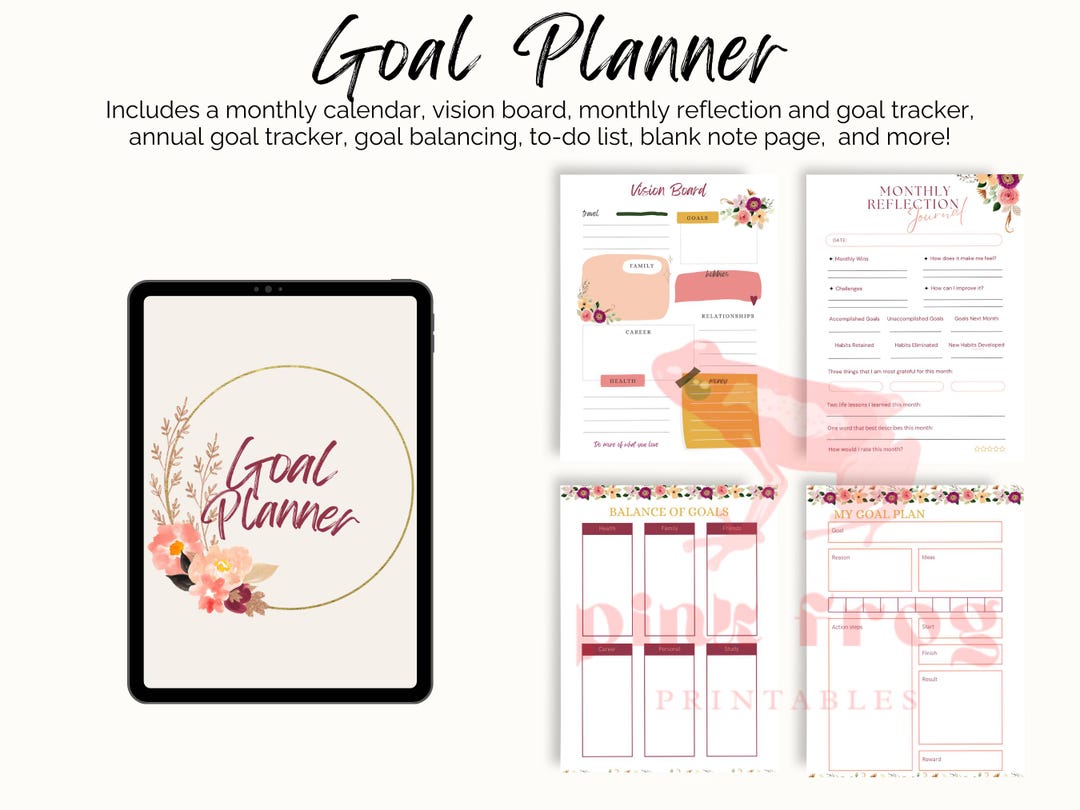 Goal Planner BUNDLE, 2024 Goals Tracker, SMART Goal Setting Kit, New ...