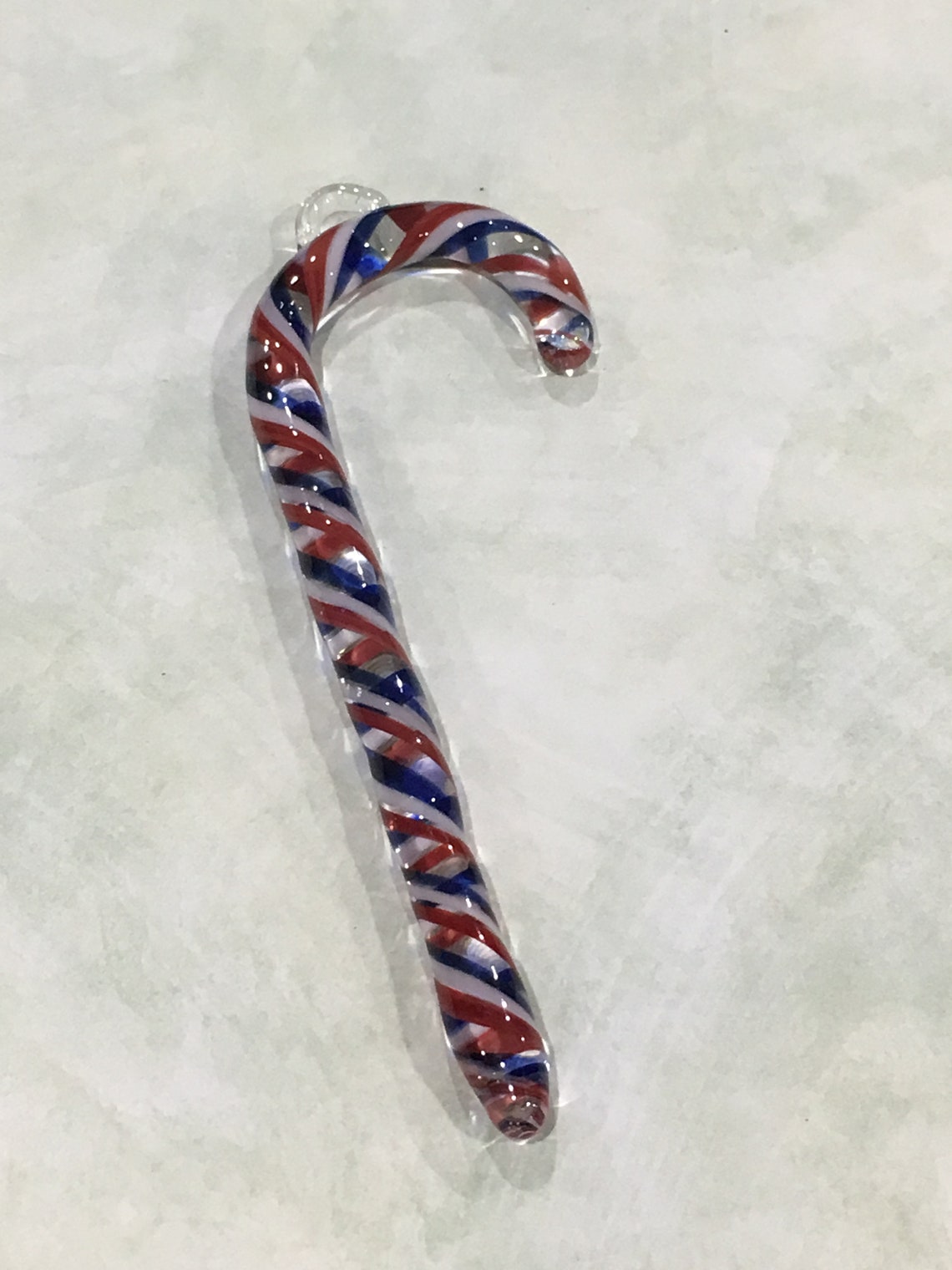 Red White & Blue Patriotic CANDY CANE Borosilicate Glass Etsy