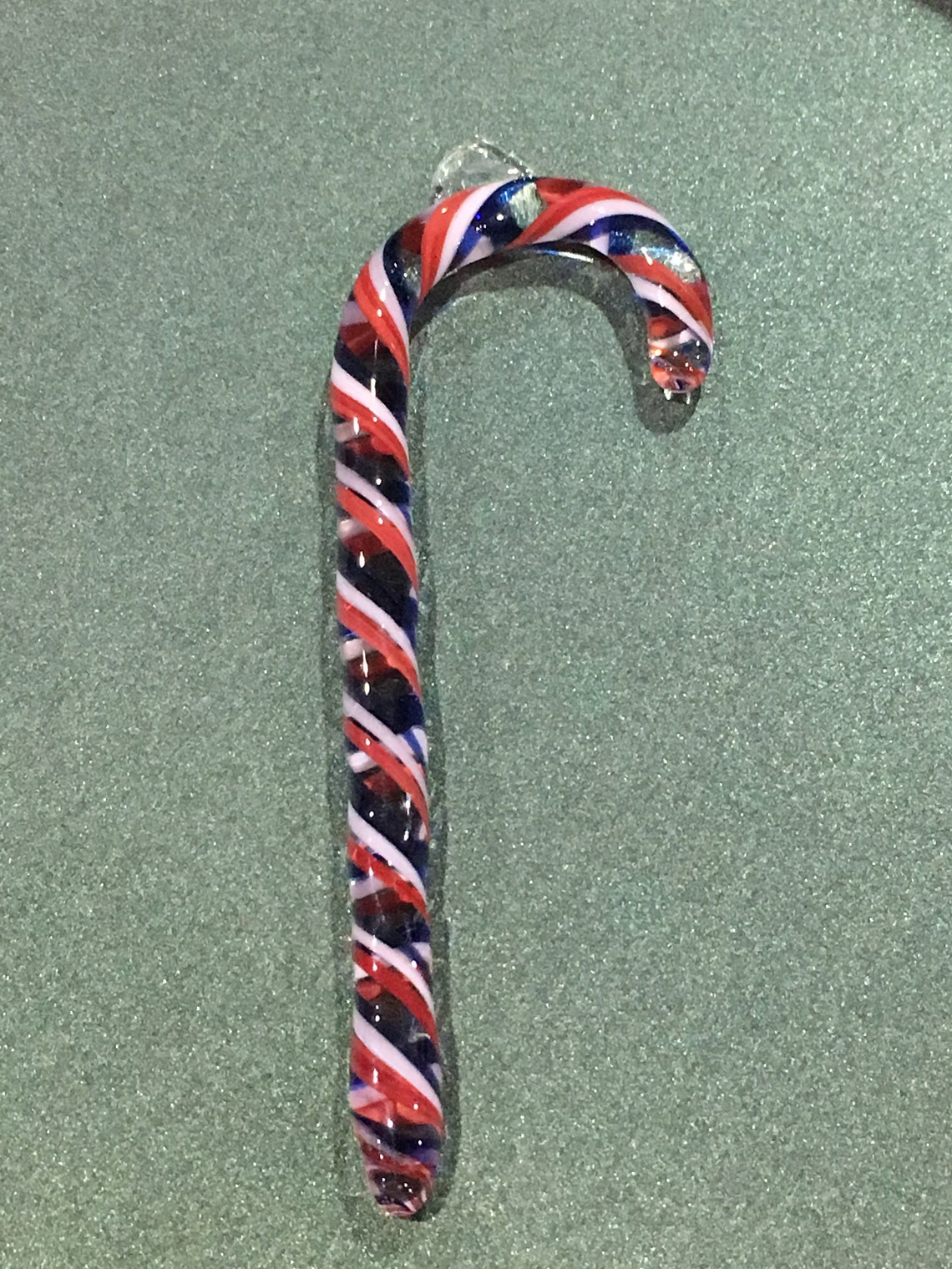 Red White & Blue Patriotic CANDY CANE Borosilicate Glass Etsy
