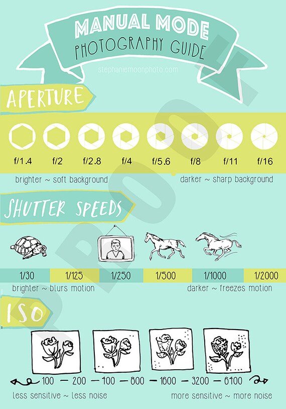 DESCARGAR Infografía de Fotografía Modo Manual Fotografía - Etsy