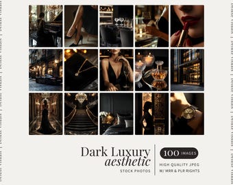 Aesthetic Dark Luxury Stock Photos Faceless Instagram Reels Digital Marketing Stock Photos MRR PLR Luxury Aesthetic Images Fashion Lifestyle