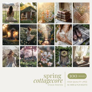 Springcore Cottage Stock Fotos Gesichtslose Digitales Marketing ländliche Fotoästhetik Instagram Reels MRR PLR Lifestyle Vintage Cottagecore Bild