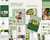 Ebook Template Green Wellness Coaching Workbook Template Mindfulness Coach Ebook wth Wellness Aesthetic Stock Photo Done For You Lead Magnet