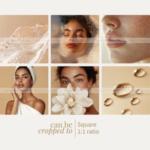 Diverse Skincare Stock Photos Melanin Face Aesthetic Stock Photos marketing Instagram Reels Melanin Beauty Female Model MRR PLR Marketing image 5