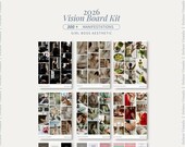2026 Vision Board Kit Printable Vision Board Bundle Aesthetic Manifestation Stock Photos Motivational Goal Board 300+ images and Affirmation