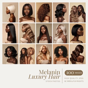 Melanin Hair Beauty Stock Photos Melanin Luxury Hair Instagram Reels Marketing Stock Photos MRR PLR Fashion Luxury Lifestyle Aesthetic Image