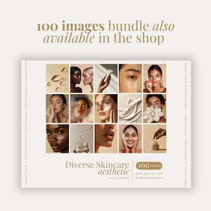 Diverse Skincare Stock Photos Melanin Face Aesthetic Stock Photos marketing Instagram Reels Melanin Beauty Female Model MRR PLR Marketing image 10