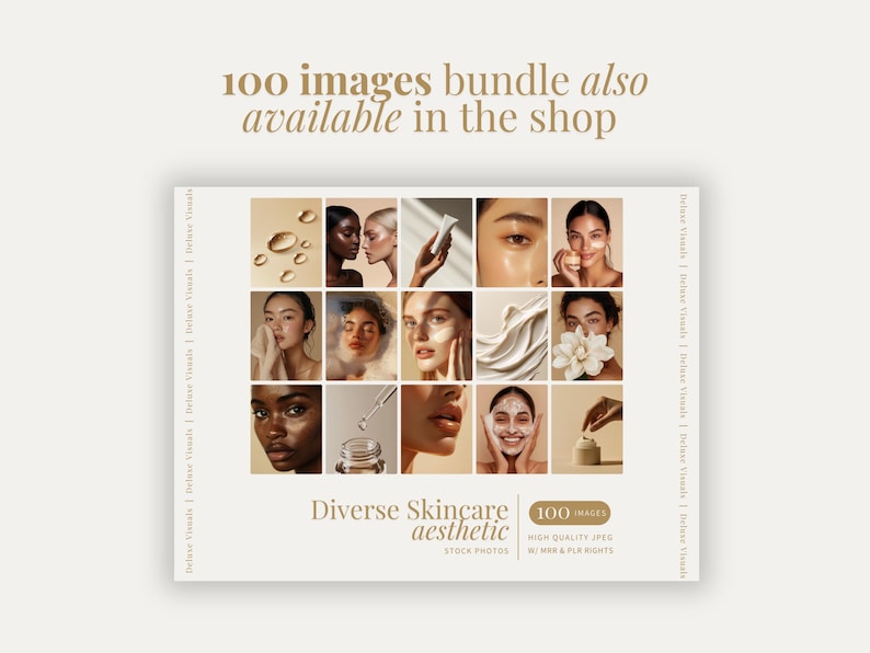 Diverse Skincare Stock Photos Melanin Face Aesthetic Stock Photos marketing Instagram Reels Melanin Beauty Female Model MRR PLR Marketing image 10