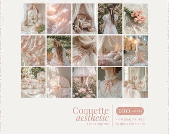 Faceless Coquette Stock Photos Luxury Aesthetic Digital Marketing Stock Photo Faceless Pink Coquette PLR MRR Business Images Instagram Reels