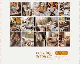 Cozy Fall Neutral Boho Digital Marketing Stock Photos Faceless Rustic Fall Instagram Reels MRR PLR Aesthetic Autumn Halloween Social Photos