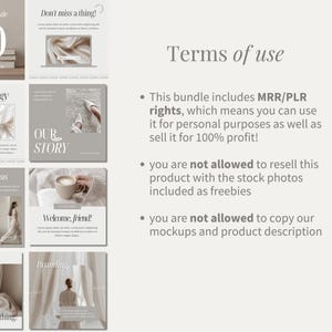 Neutral Aesthetic Instagram Posts & Stories Templates Canva Digital ...