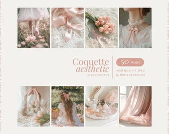 Coquette Stock Photos Aesthetic Faceless Digital Marketing Instagram Reels Pink Coquette Faceless Chic Stock Photos Fashion PLR MRR Images