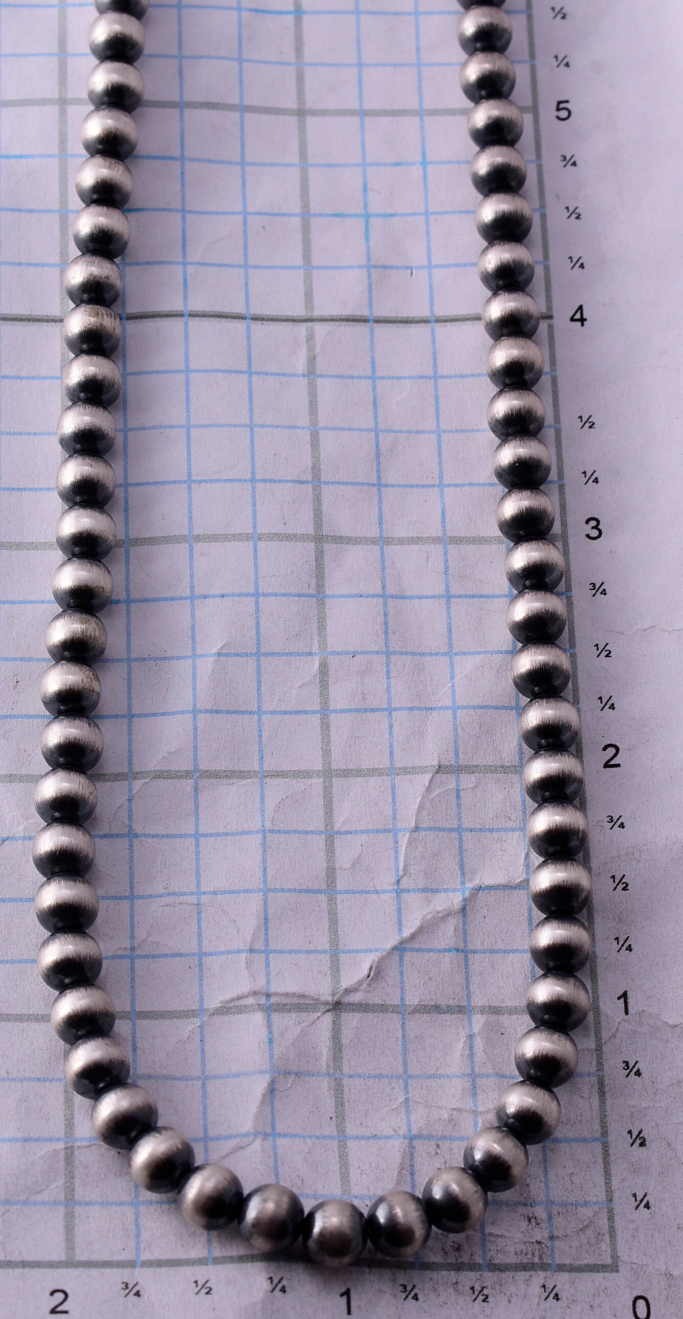 4mm 16” Handstrung Navajo Pearls by Vangie Touchie