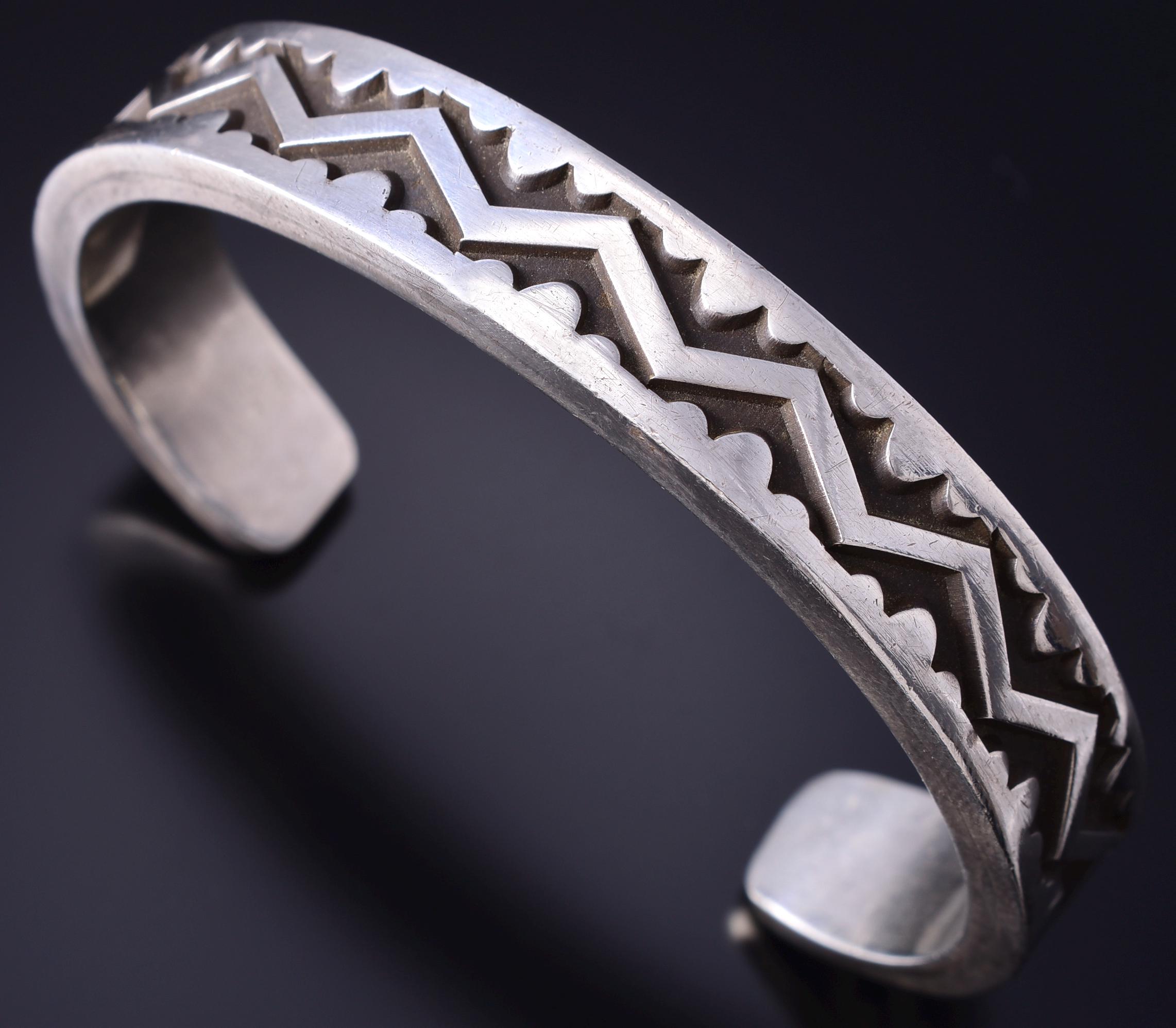 エマーソンビルNAVAJO sterling silver Navajo Silver Bracelet - Emerson Bill