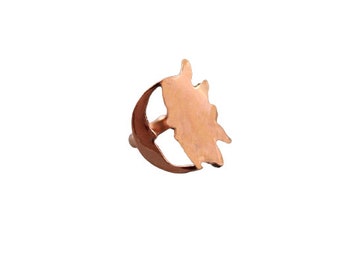 Copper Sun and Moon Ring - Made to size