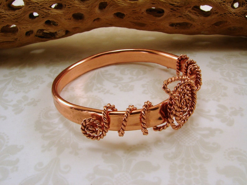 Copper Tubing With Twisted Copper Wire Bangle Men or Etsy