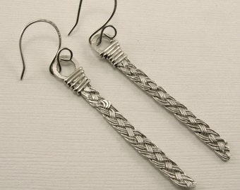 Sterling Silver Handwoven Earrings