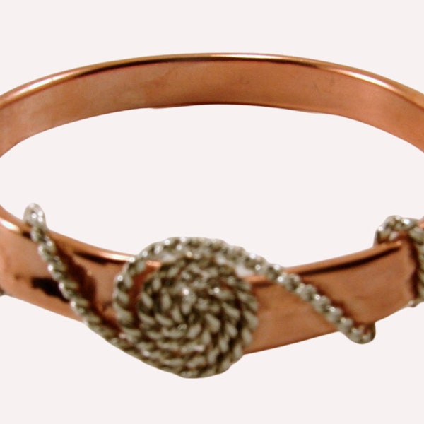 Copper Tubing and Sterling Silver Bangle  Bracelet (As seen at GBK's 2014 Golden Globes Gift Lounge)