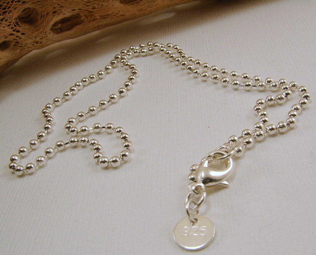 Sterling Silver Ball Chain Two Sizes Balls Several lengths Etsy