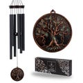 Wind Chimes for Outside Deep Tone 34'' Wind Chimes Outdoor Clearance, outside, Sympathy Gift, Patio,Home Décor, Vintage Black, Tree of life