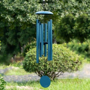 Wind Chimes for Outside Deep Tone 38'' Wind Chime Outdoor Clearance,Deep Tone,Memorial Sympathy gift,Garden Patio,Home Décor,water vein blue