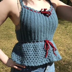 Coquette Inspired Crochet Babydoll Top PDF (english) and Size Inclusive
