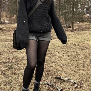 Oversize-Pullover mit Zopfmuster und Alpen-Einsatz – Häkelanleitung (PDF, Englisch) und Größenangaben Bild 10