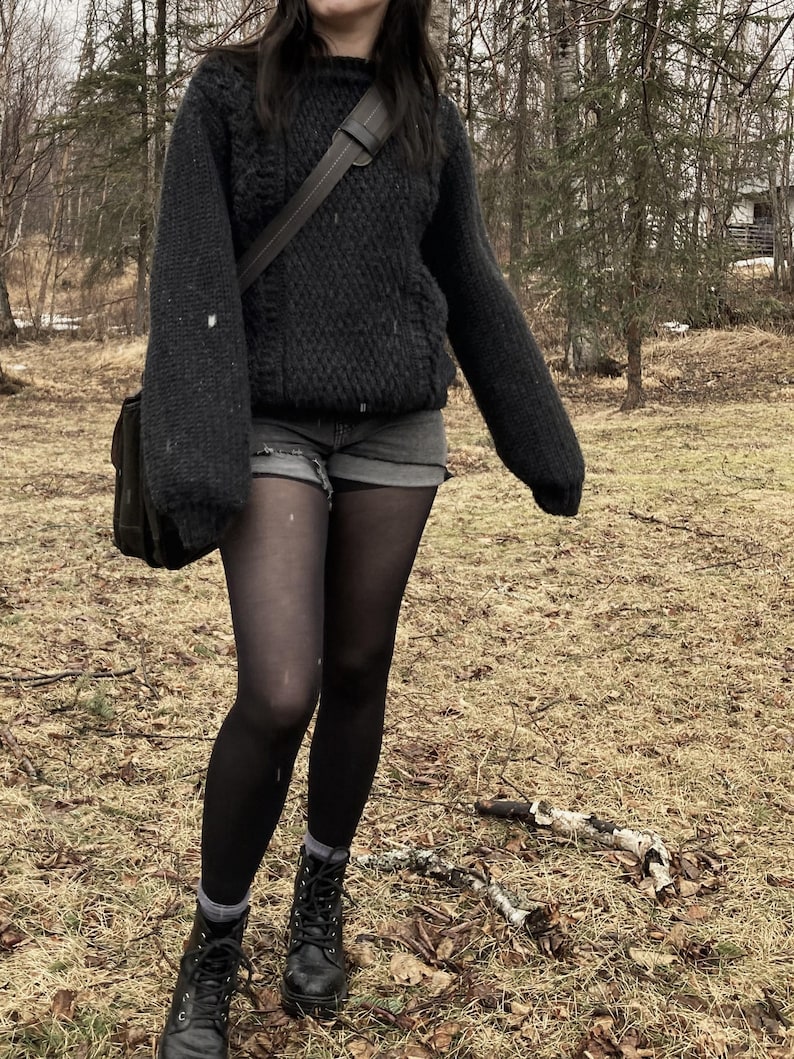 Oversize-Pullover mit Zopfmuster und Alpen-Einsatz – Häkelanleitung (PDF, Englisch) und Größenangaben Bild 10