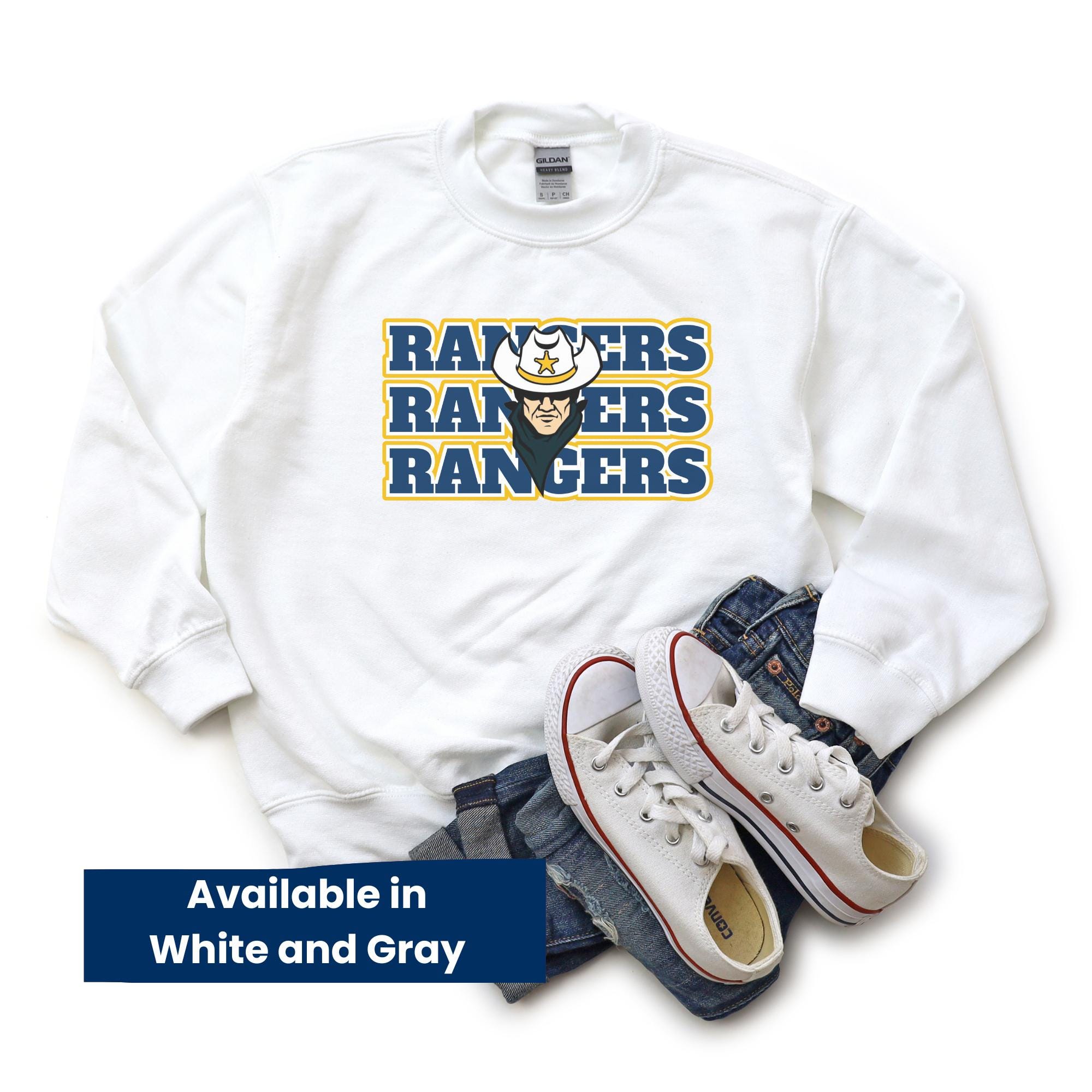 Youth North Ridgeville Rangers Stacked Design Crewneck Sweatshirt, N. Ridgeville Ohio
