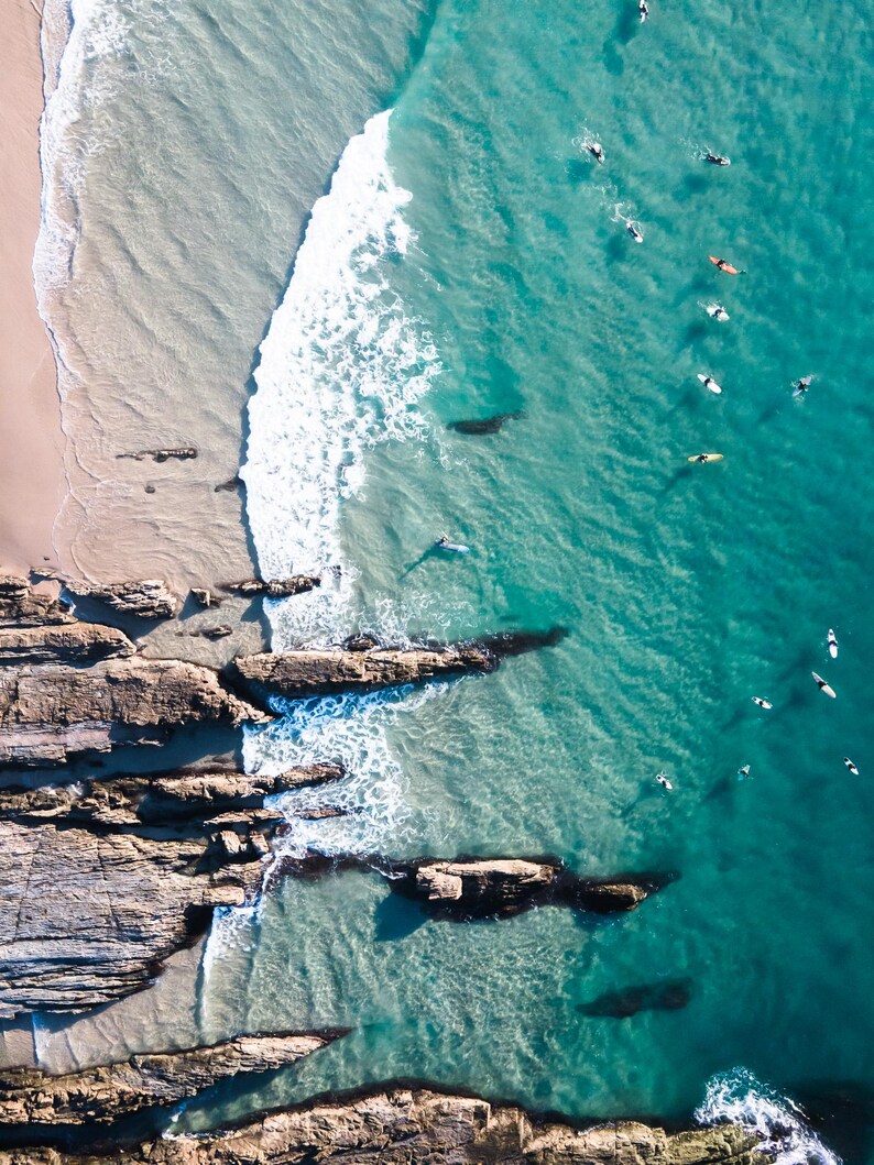 Snapper Rocks Surfers Aerial Print Gold Coast Surf Photography, Coastal ...