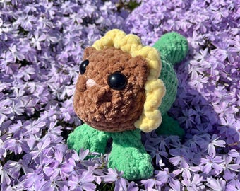 Crochet Sunflower Costume Loaf Cat Amigurumi Plushie Spring Summer Room Decor Handmade Round Kitty Stuffed Animal Gift Idea For Cat Lovers