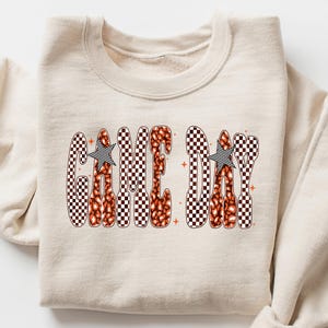 Game Day Leopard Sweatshirt, Fall Football Tshirt, Football Game Day Tee, Football Shirt, Football Lover Gift, Retro Autumn Fall Crewneck