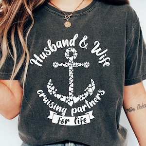 Couples Cruise T-shirts, Family Cruising Shirts, Husband And Wife Shirts, Couple Matching Tees, Cruise Vacation Outfit, Couple Travel Gifts
