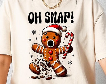 Oh Snap! Kerstpeperkoektrui, shirt kerstkoekje, shirt kerstmuts, grappig kerstcadeau