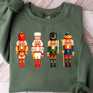 Nutcracker Sweatshirt, Christmas Nutcracker Shirt, Christmas Gift, Faux Sequin Womens Christmas Shirt, Christmas Crewneck, Xmas Holiday Tee