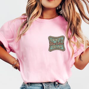 Comfort Living On That Blue Collar Dollar Shirt, Western Cowboy Sweatshirt, Funny Western Tshirt, Retro Blue Collar Tee, Country Rodeo Gift