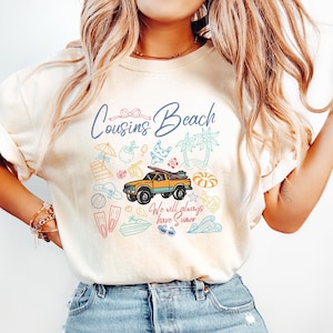 Cousins Beach Comfort T-Shirt, The Summer I Turned Pretty Shirt, Team Conrad Team Belly Team Jeremiah Tee, Funny Beach Gift, Summer T-Shirt